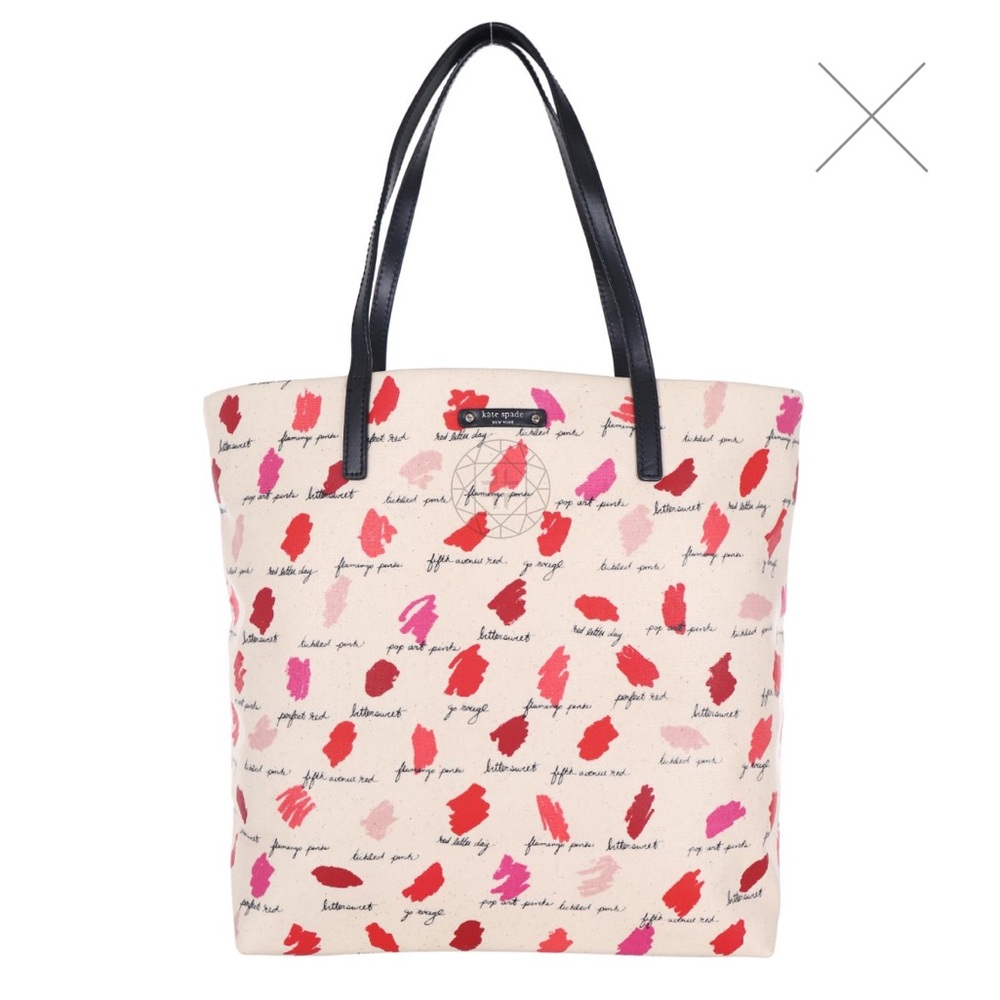 EUC Kate spade Bon shopper lipstick tote